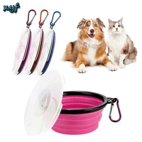 silicone 1000ml collapsible dog bowl for cat folding bowl outdoor travel portable feeder dish puppy food container bowl for pet