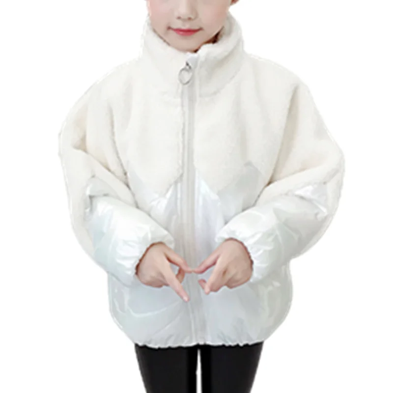 Детская теплая шерстяная куртка однотонная плотная в Корейском стиле для