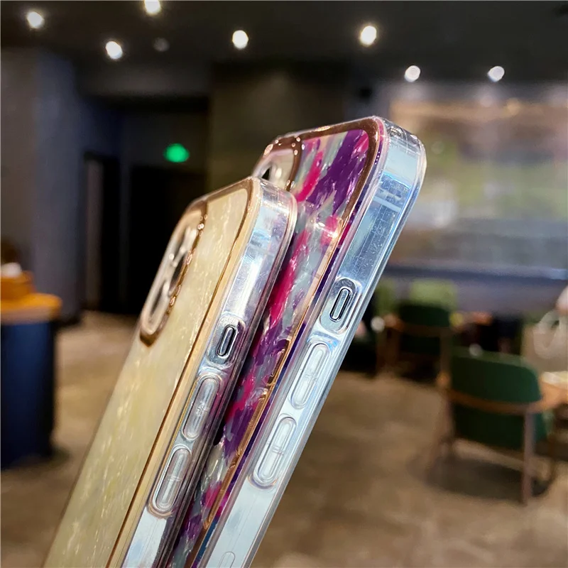 

Conch Plating Phnom Penh Case For iPhone 12 11 Pro Max XR XS Max X 8 7 Plus Mini Soft Silicone Cover For iPhone SE Back Cover