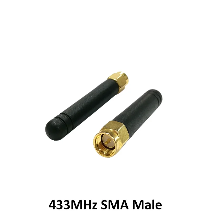 GRANDWISDOM 1-2pcs 433mhz antenna 3dbi sma male lora antene pbx iot module lorawan signal receiver antena high gain | Мобильные
