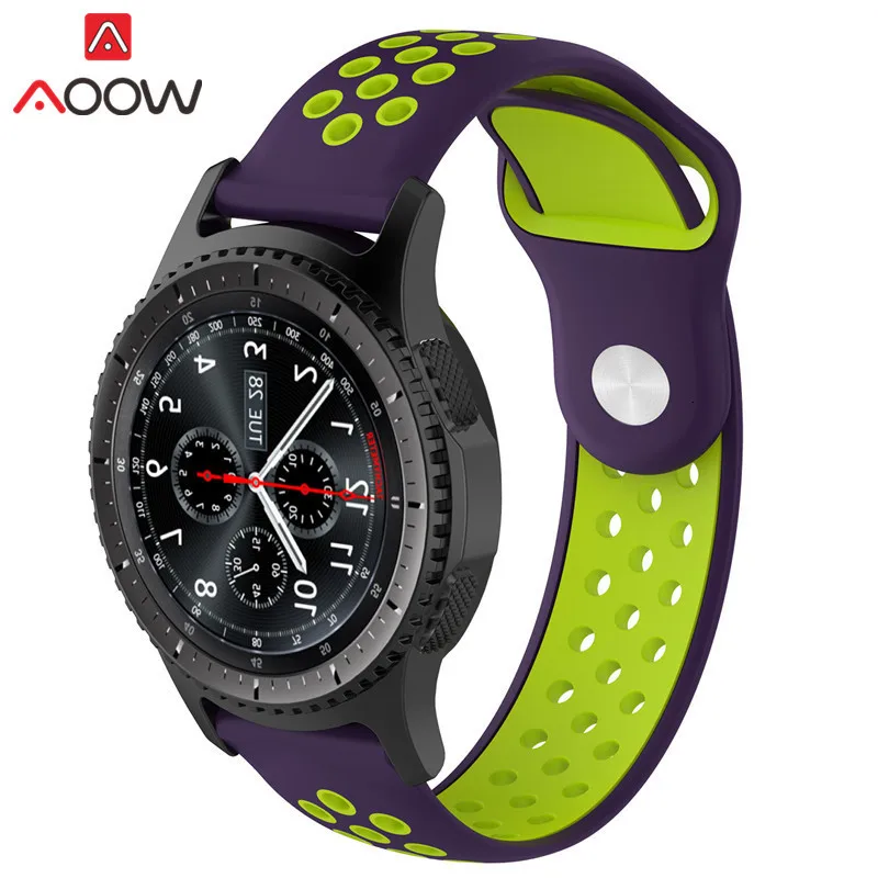 20 мм 22 мм силиконовый ремешок для часов для samsung gear S2 S3 Huami Amazfit Sport резиновая Замена браслета ремешок для часов быстросъемный