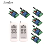 sleeplion 110v 220v 10a relay 1ch far distance wireless rf remote switch transmitter6 receiver onoff 315mhz 433mhz