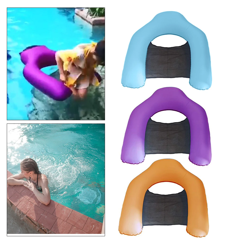 

Premium Swimming Pool Float Chair Hammock, Floating Recliner Lounge, Portable Inflatable Floater Toy Summer Pool Party Toy