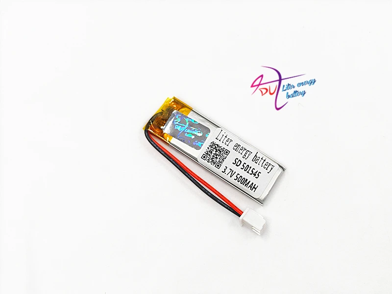 JST 2.54mm 2pin 501545 500mAh 501646 3.7V lithium polymer battery recording pen business | Электроника