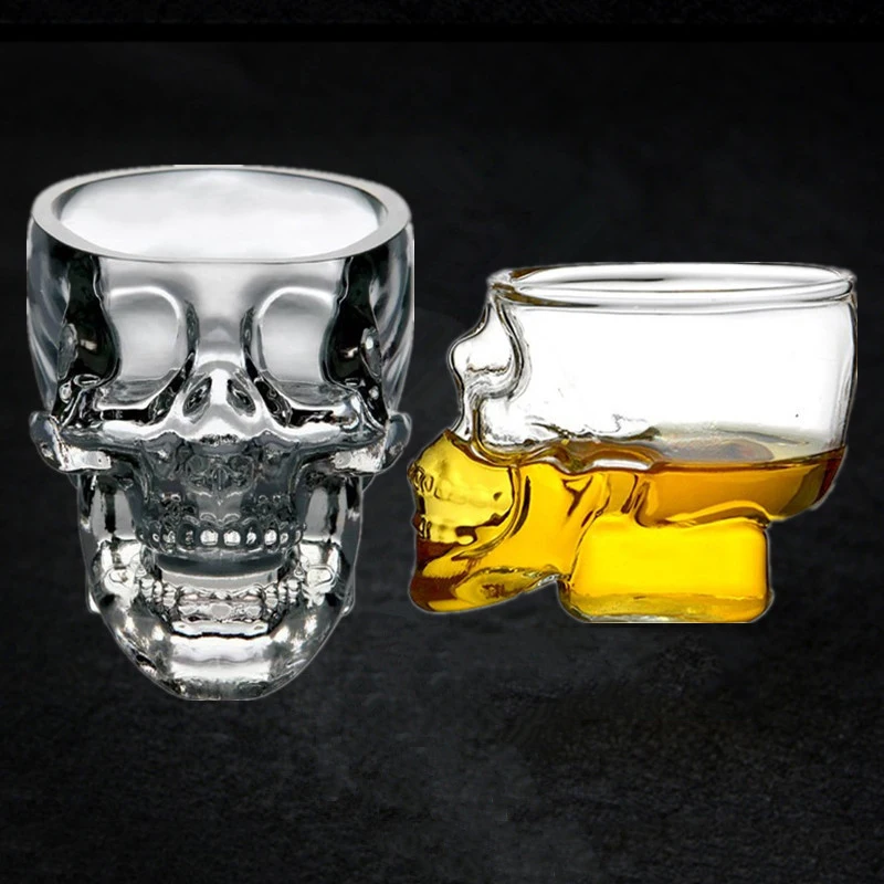 Skull Crystal Glass Cup Drinkware Cocktail Whisky Wine Glasses Creativity Vodka Beer Drinking Transparent Cups Glassware Barware | Дом и сад