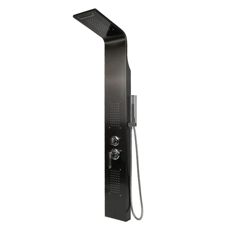 

LED Shower Panel Luxury Bathroom Shower Faucet LED Shower Panel Column Rain Waterfall LED Shower Faucet Digital Display HWC