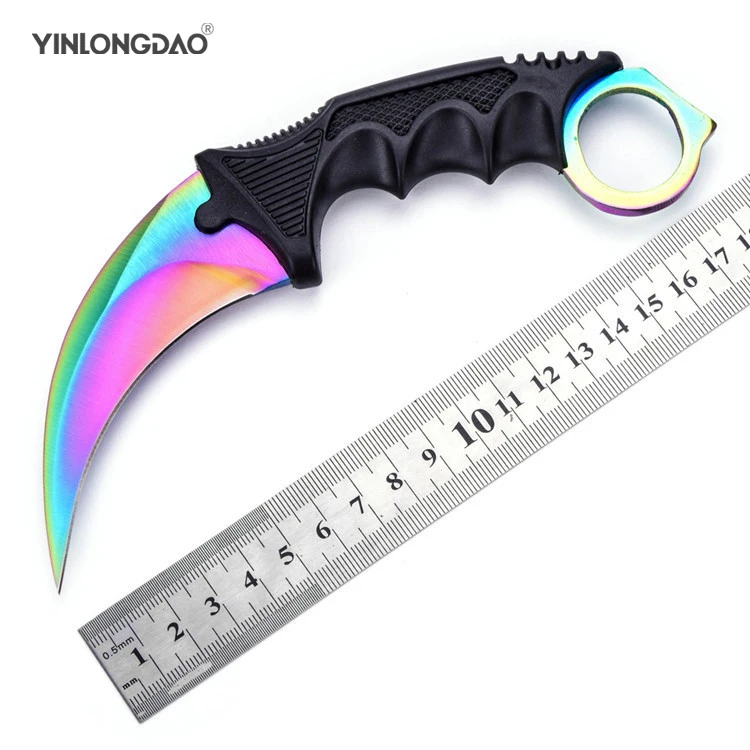 CS GO Counter Strike Claw Karambit нож для шеи с ножом Tiger Tooth настоящий игровой красный синий