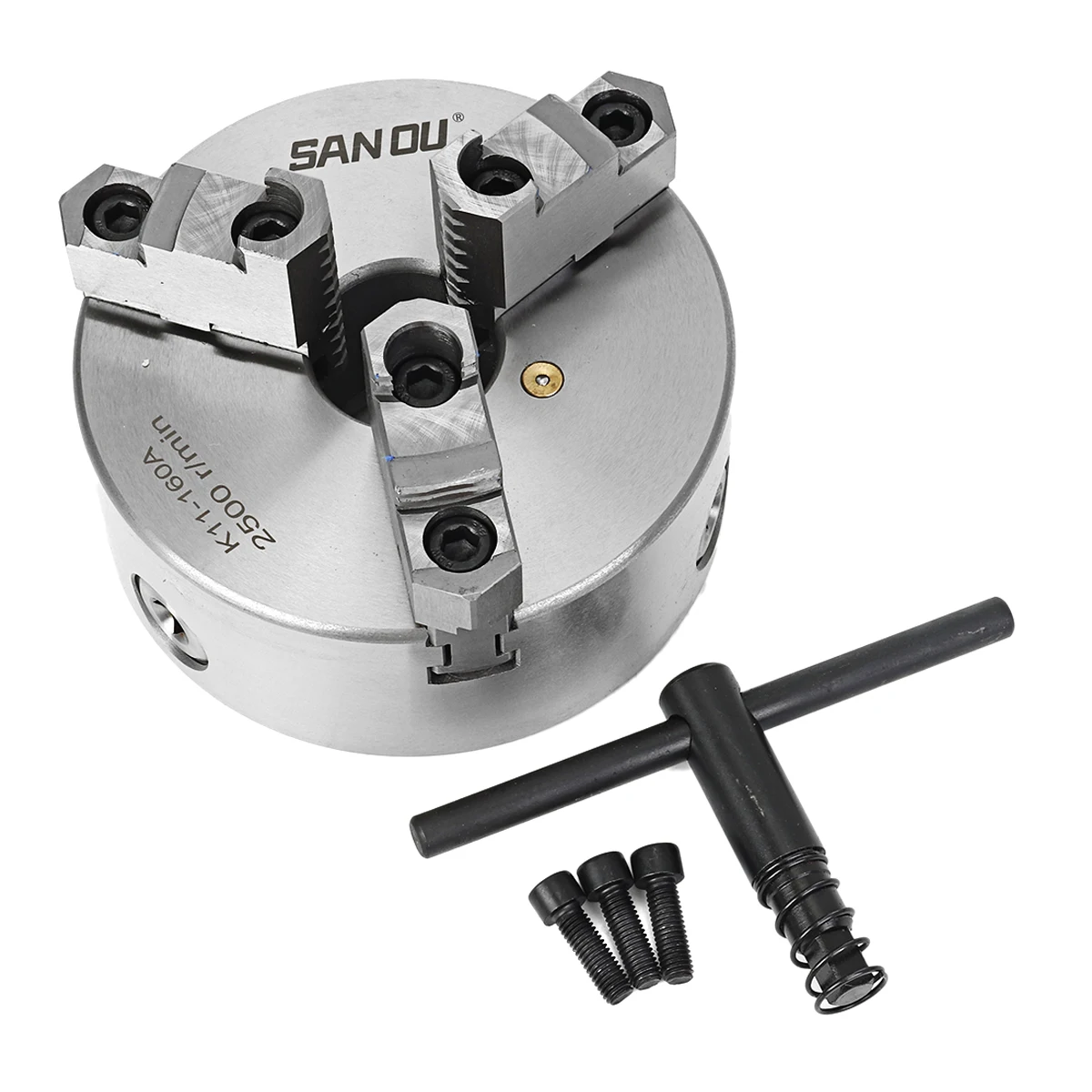 K11-160A 3 Jaw 6'' Hardened Steel Lathe Chuck Self-Centering + Mounting Bolts Safety Key for CNC Drilling Milling hine |