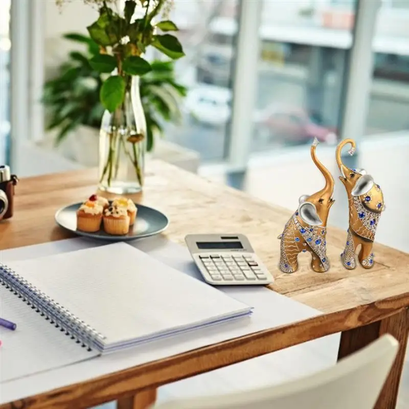 Современные художественные статуи слона фэн шуй на удачу коллекционные фигурки