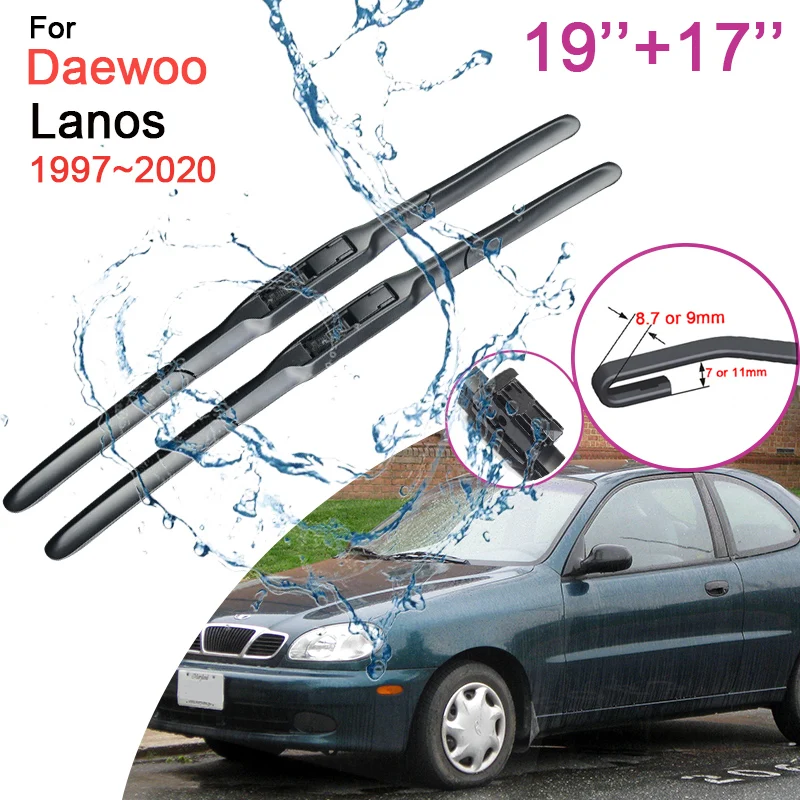

Car Front Windshield Wiper Blades for Daewoo Lanos Chevrolet Lanos 1997~2020 Model Frameless Rubber Snow Scraping Accessories