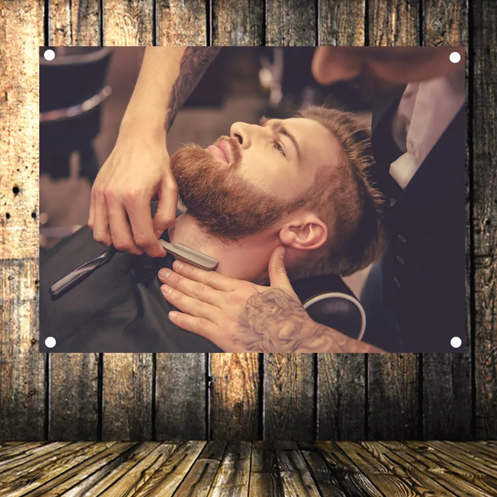 Новый стиль волос! Парикмахерские инструменты плакат флаг баннер гобелен