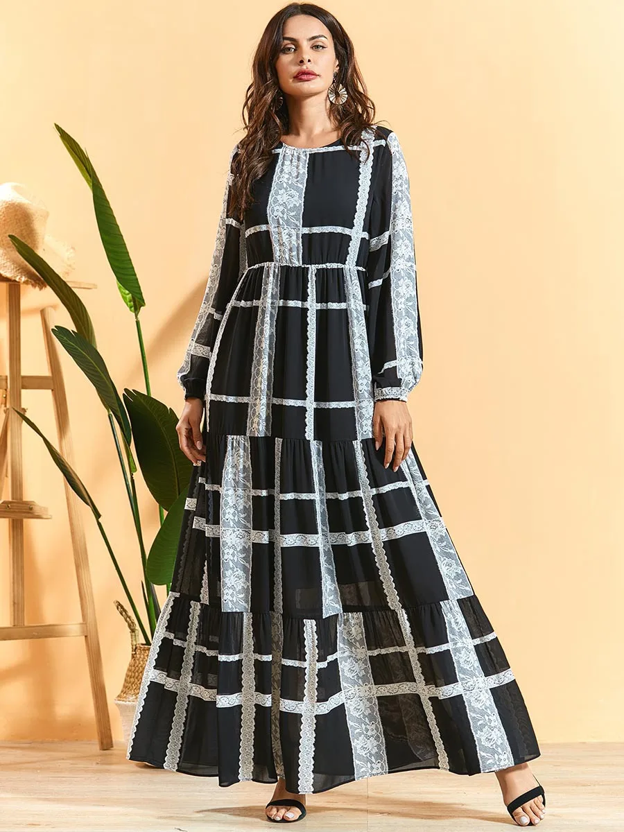 Женское кружевное платье с завышенной талией женское облегающее длинным рукавом