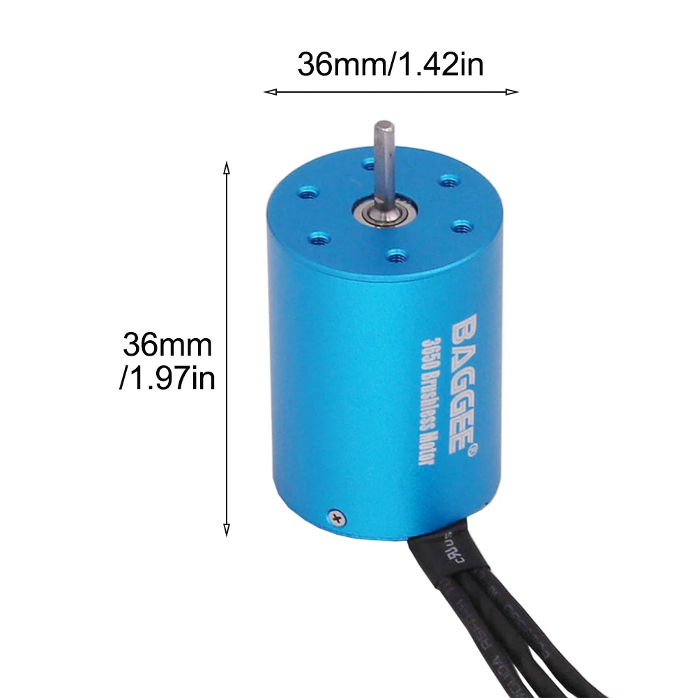 

1:10 RC Car 3650 3300KV Waterproof ESC Professional Direct Fit Temperature Resistance Brushless Motor High Ccuracy Low Noise