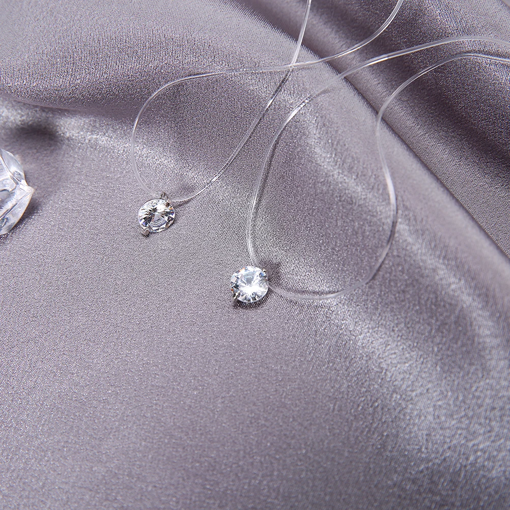 M MISM Женская цепочка сверкающий циркон невидимое украшение рыболовная леска