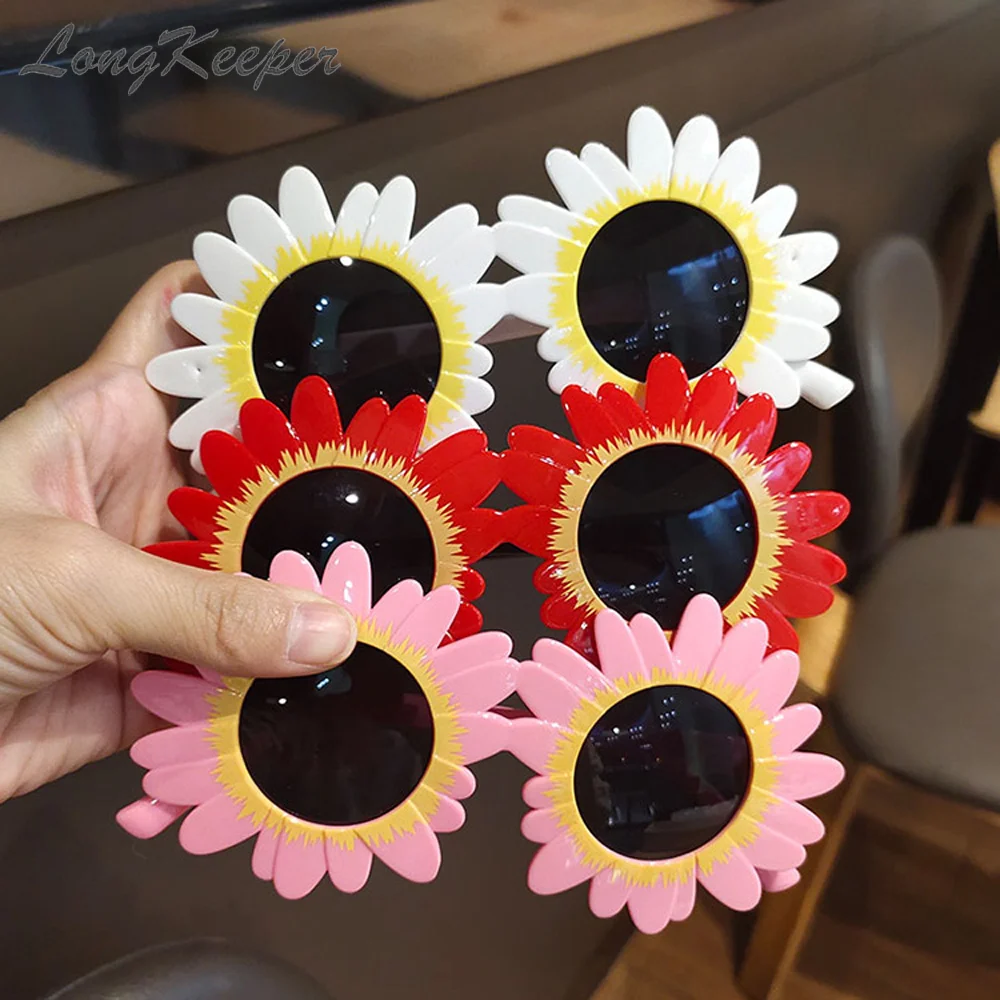 

LongKeeper Vintage Kids Sunglasses Children Girls Round Sun Flower Sun Glasses Cute Outdoor Trend Oculos De Sol UV400