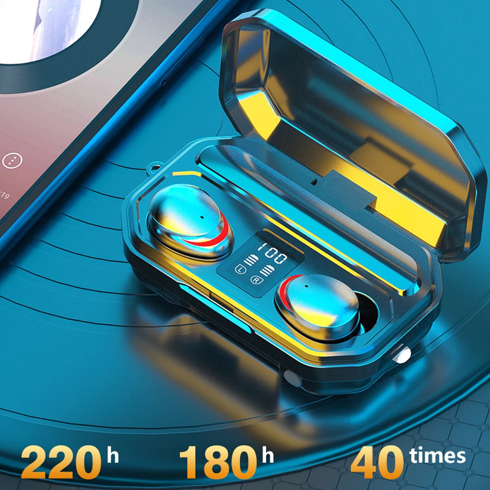 

TWS-стереонаушники с шумоподавлением, Bluetooth, микрофоном светодиодный светодиодным дисплеем