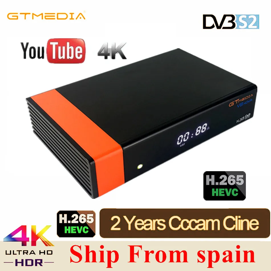 GTMEDIA V8 Honor VDVB-S2 Freesat спутниковый ТВ приемник FTA декодер поддержка PowerVu Biss ключ IP tv с 2 года cccam clines V8 nova
