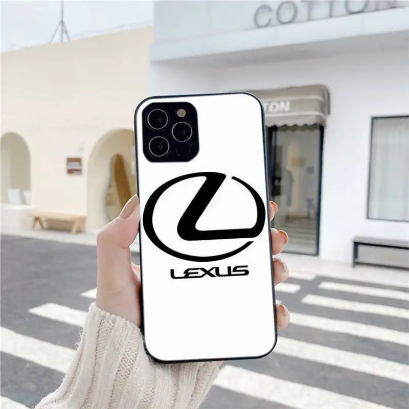 

Phone Case For Iphone 6 6s 7 8 Plus XR X XS XSmax 11 12 Pro Mini Max Black Soft Silicone Luxury Car Lexus