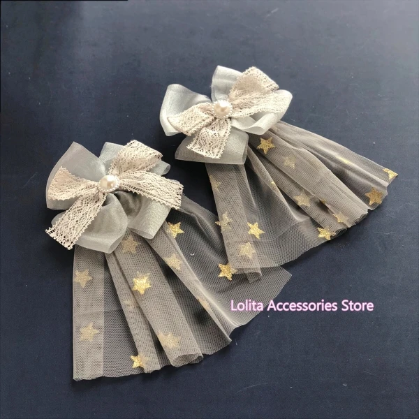 Сетчатая заколка для волос Angel Street серая Золотая повязка на голову ручной работы