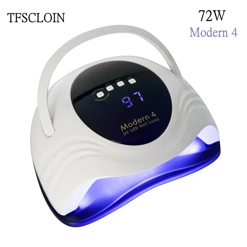 

72W Handheld Design UV LED Lamp Nail Dryer Manicure 36 LEDs With Motion Sensing LCD Display For Curing Nail Gel Polish Varnish