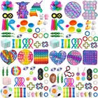 112 стилей, антистрессовый игрушечный набор, мраморный рельефный подарок для взрослых и детей, сенсорный антистрессовый рельеф, игрушечная коробка