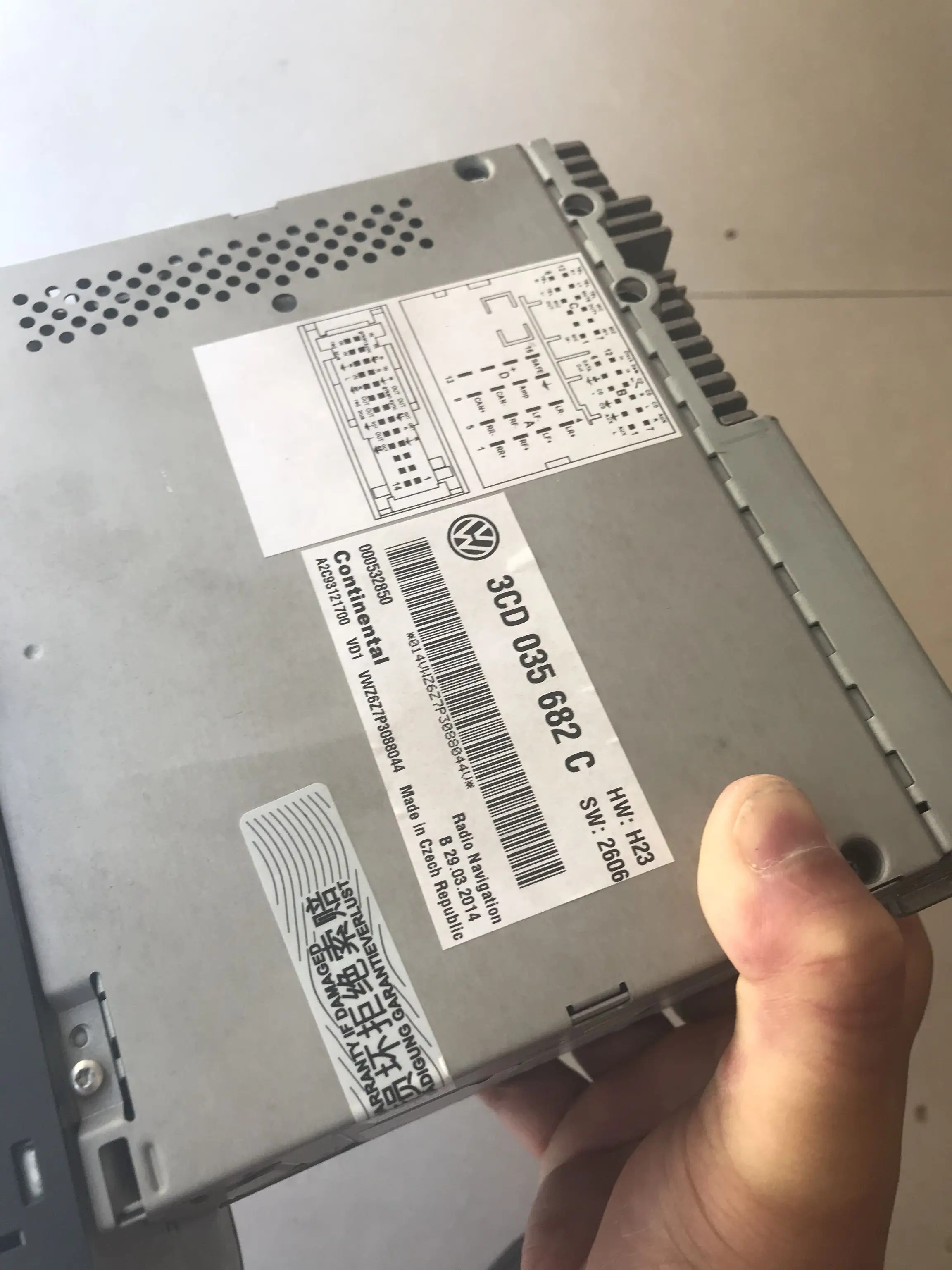 Оригинальный RNS510 навигационный радиоприемник 3CD 035 682C с SSD для Volkswagen VW