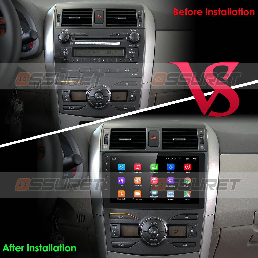 Автомагнитола 2 din android 10 мультимедийный плеер для Toyota Corolla E140/150 2007 2008 2009 2010 2011 2012 2013