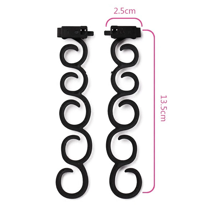 Инструмент для плетения черных волос 2 шт. приспособление пучка пучок