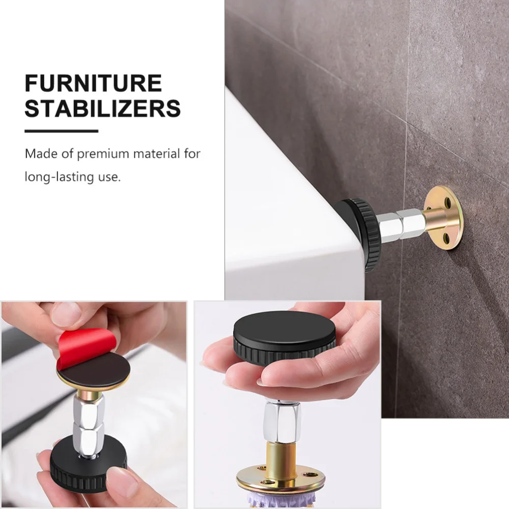 

4Pcs Bedside Fixators Adjustable Anti-Shake Anti-Collision Furniture Stabilizers