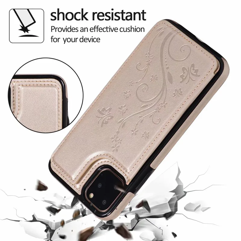 magnetic car phone case for iphone x xr xs max 6 6s 8 7 plus leather case card holder cover wallet case for iphone 11 pro max free global shipping