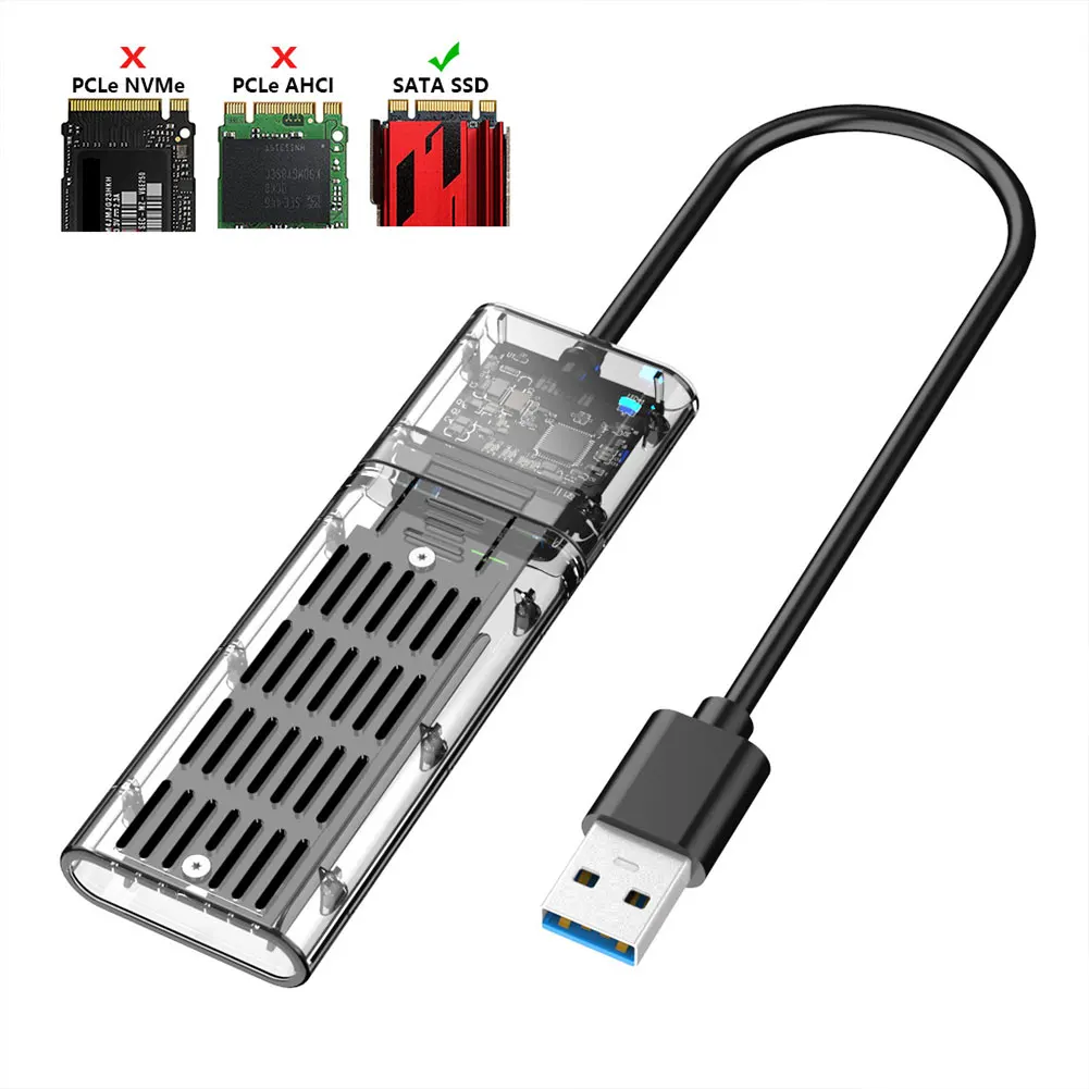 Чехол M2 SSD SATA шасси M.2 для USB 3 0 Gen 1 5 Гбит/с корпус NGFF | Компьютеры и офис