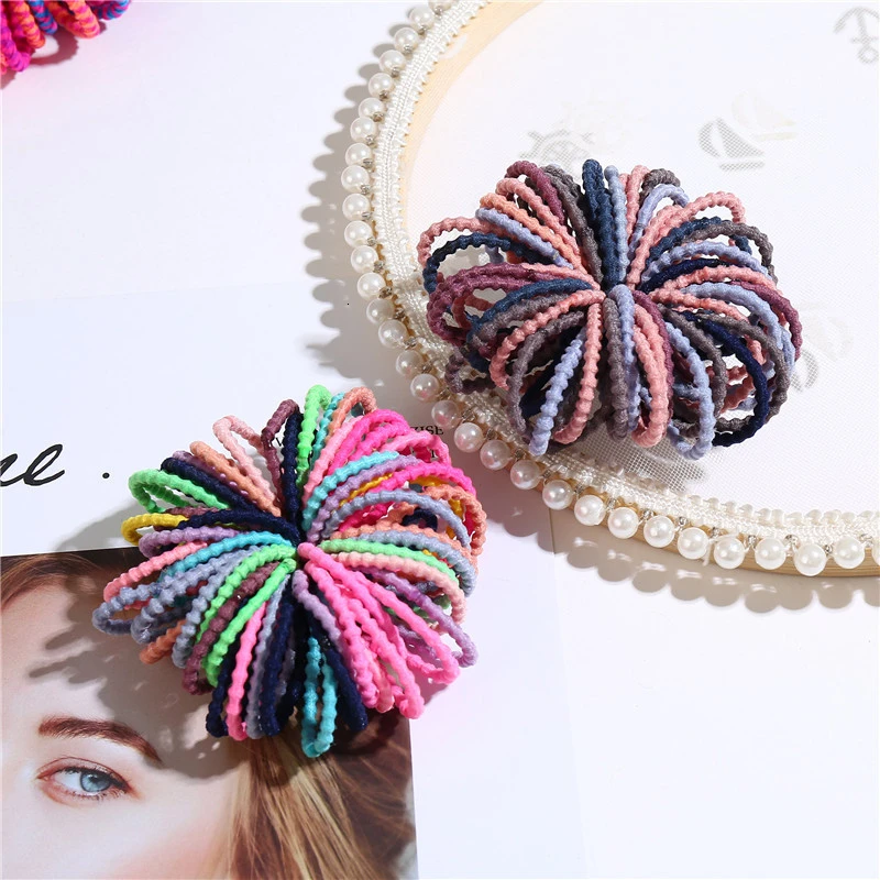 Милые красочные резинки для девочек 50 шт./лот 3 см аксессуары волос эластичная