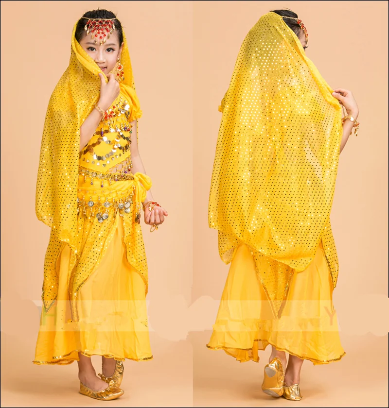 Детские костюмы для танца живота набор восточных танцев девочек одежда