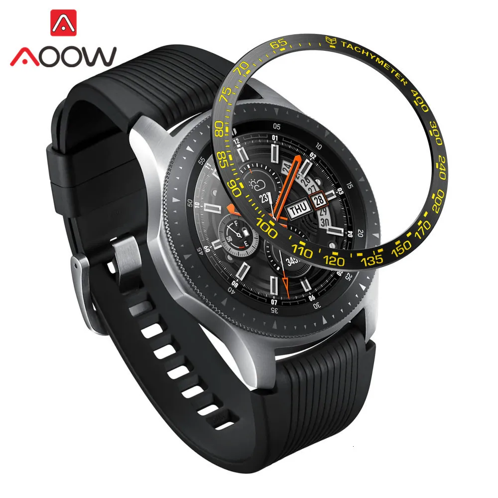 Нержавеющая сталь ободок кольцо стиль для samsung gear S3 Frontier Galaxy Watch 42 мм 46 мм клейкая крышка защита аксессуары