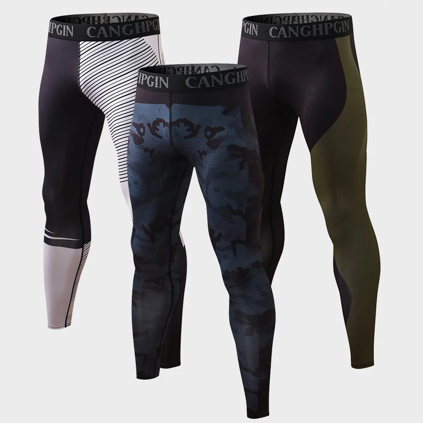

Men Compression Tight Leggings Running Sports Male Gym Fitness Jogging Pants Quick Dry Trousers Workout Training Pants