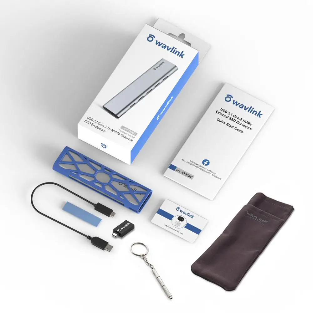 Wavlink M2 SSD чехол M.2 к USB 3 1 Gen 2 NVMe корпус для nvme PCIE UASP M ключ NGFF SATA C SDD адаптер жесткого