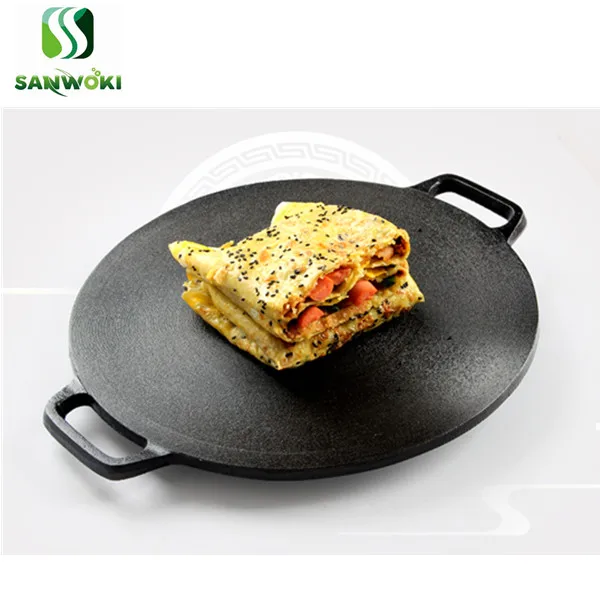 Жаровня для оладий чугунная антипригарная сковорода 34 мм без покрытия жарки яиц