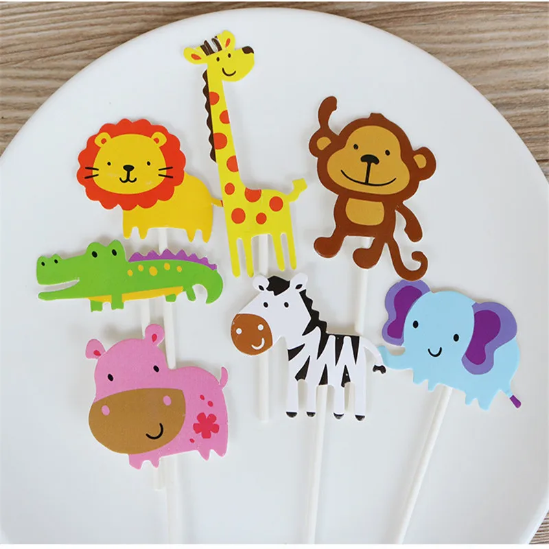 Cakelove 1 комплект BabyShower день рождения торт с животными Topper детский дикие животные