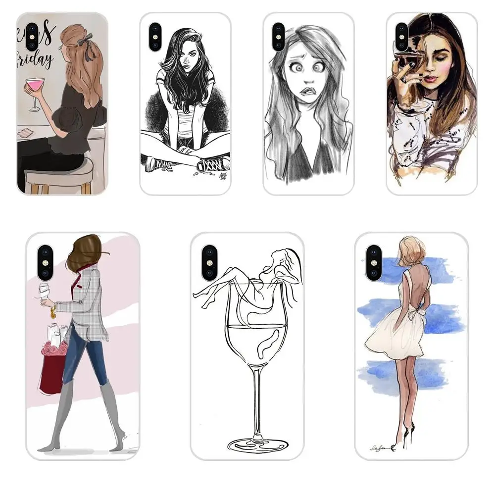 Модная чашка для девочек с вином распродажа классная одежда Huawei Honor 4C 5A 5C 5X 6 6A 6X 7 7A