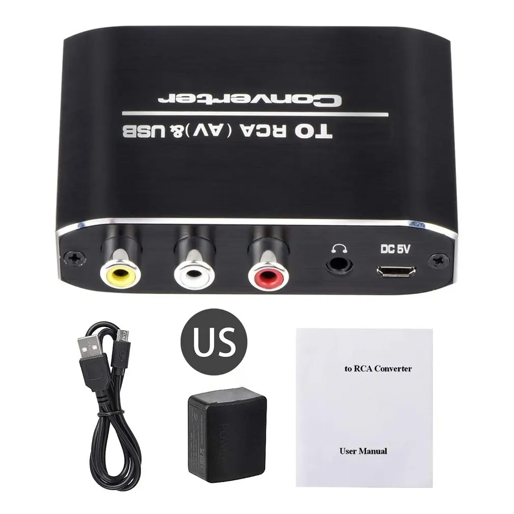 

HDMI-compatibility-compatible To AV Audio Adapter 110V Video 3.5mm Audio Adapter For TV Stick For PS3 PC Laptop HDTV