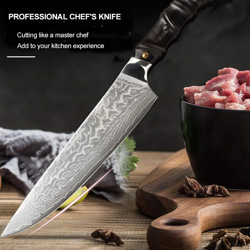 8 дюймовый поварский Ножи для Кухня с высоким содержанием углерода японской