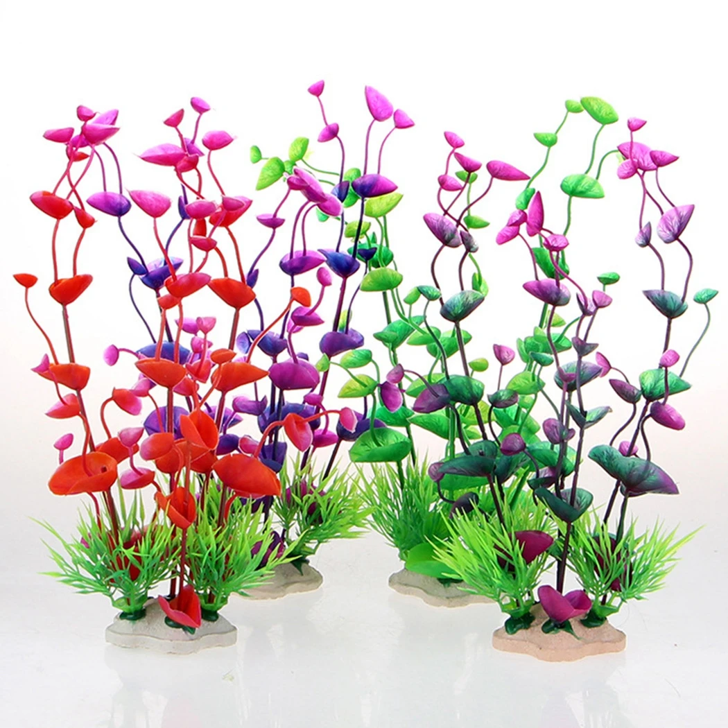 

Многоцветные искусственные аквариумные растения, реалистичные декоративные растения для аквариума, реалистичные Подводные пейзажи, аксес...