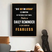 dont be afraid of inspirational poster canvas print mural home decoration slogan pictures living room bedroom decoration
