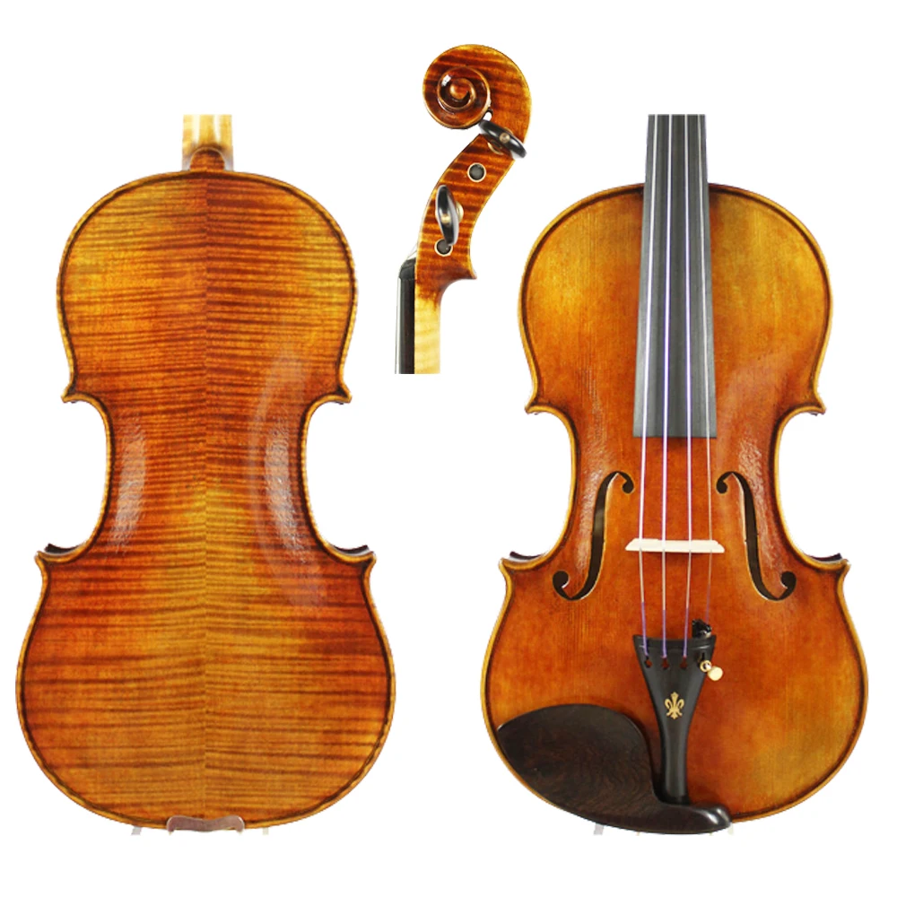 Качественная винтажная цветная скрипка со звуком, Высококачественная скрипка, красивая крашеная скрипка