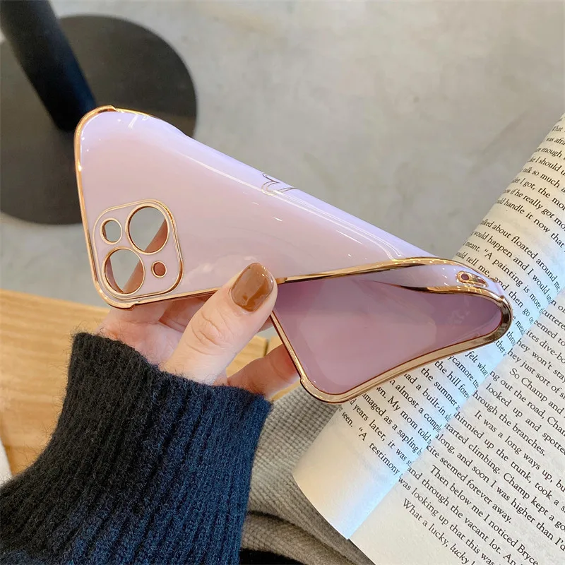 Electroplated Love Heart Phone Case For iPhone 14 13 12 11 Pro Max XR XS X 7 8 Plus SE 2020 Shockproof Protective Soft TPU Cover