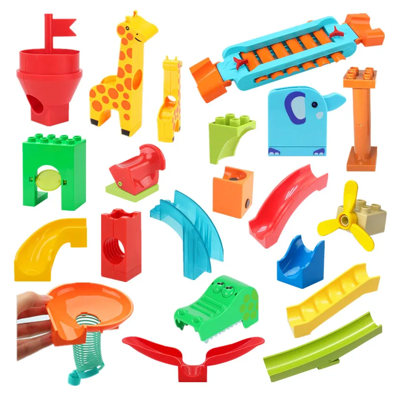 Смешной мраморный гоночный шар для бега лабиринт трек пианино слайд катапульта