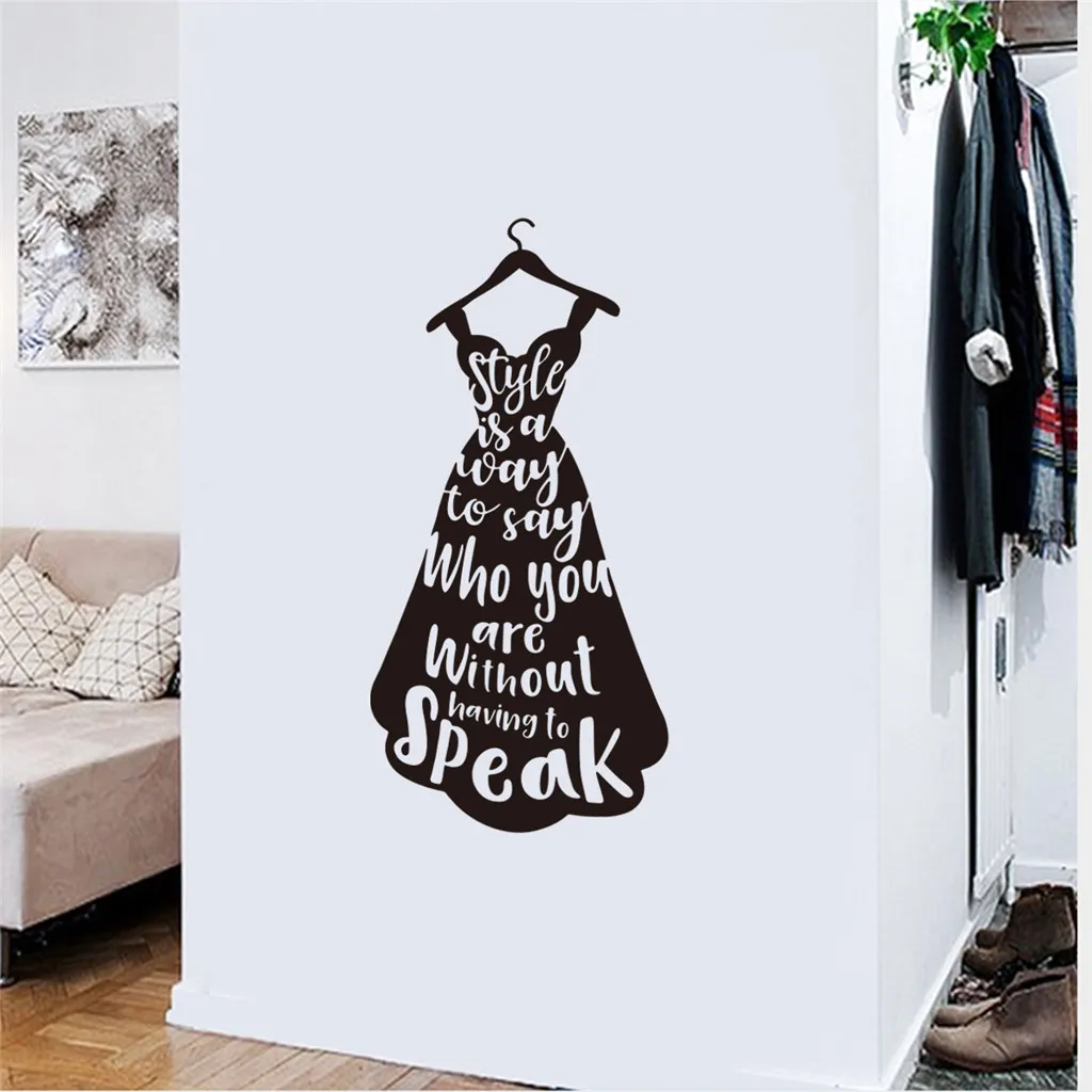 Обои стикеры гардеробная 1 шт. модные бутики украшения мое платье Mobie настенные наклейки на ногти искусство