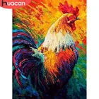 Алмазная живопись HUACAN, домашний декор с курицей, мозаика с петухом, вышивка, цветные алмазные настенные наклейки