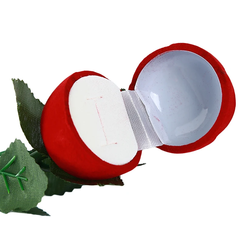 1 шт. романтическая красная роза кольцо коробка Персонализированная бархатная