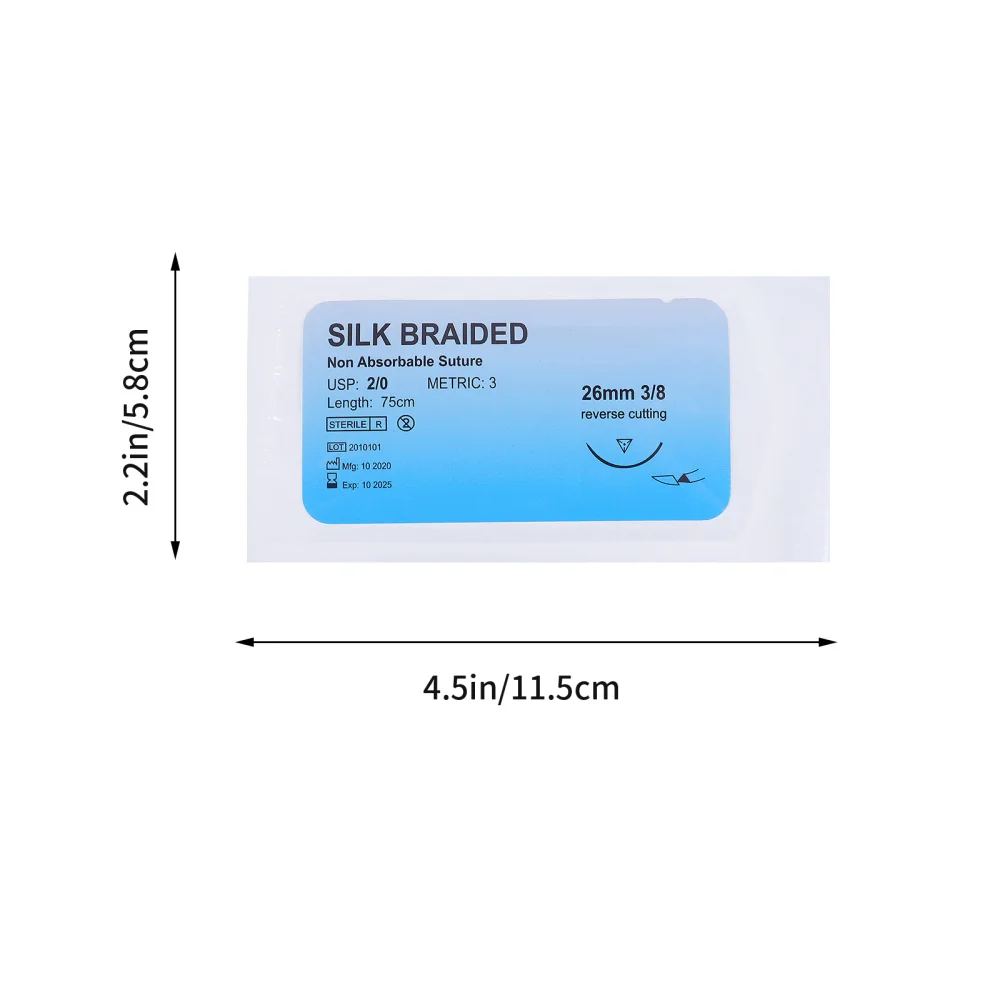 

12 Pcs Suture Thread with Needle Practice Suturing Camping Survival Demo Device